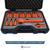16 Piece 3/8" Drive SAE & Metric Hex Bit Insulated Socket and Attachment Set, 1000V Insulated