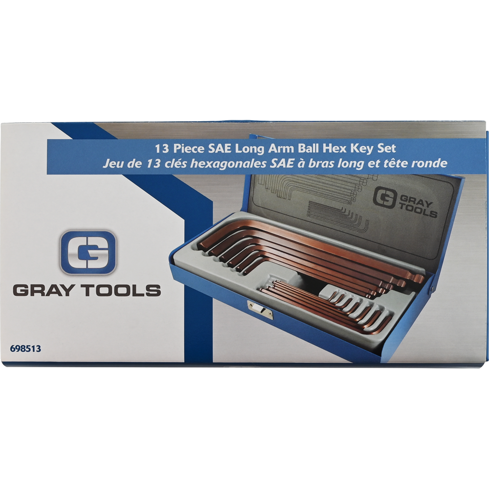 13 Piece SAE Long Arm Ball Hex Key Set