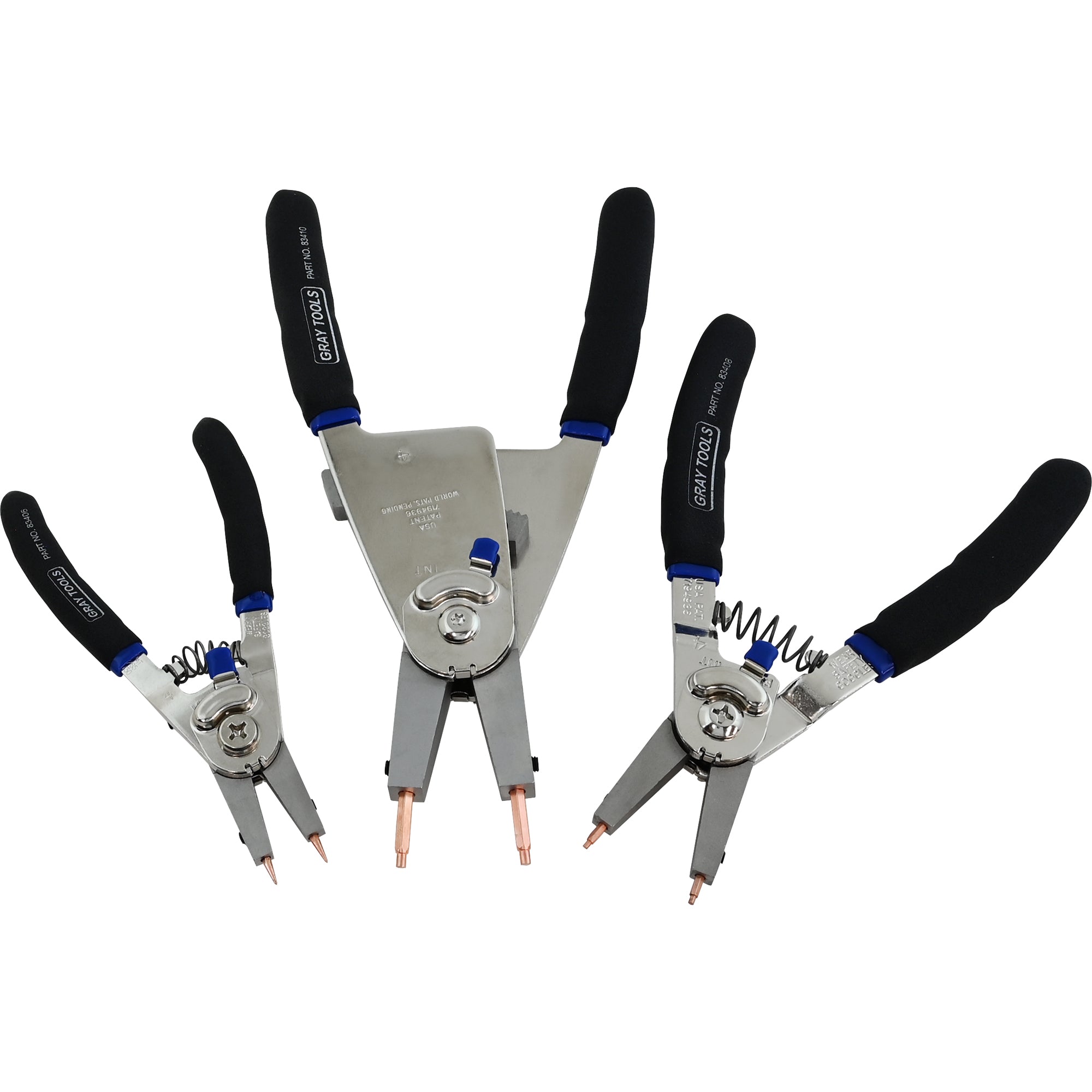 3 Piece Internal & External Snap Ring Plier Set