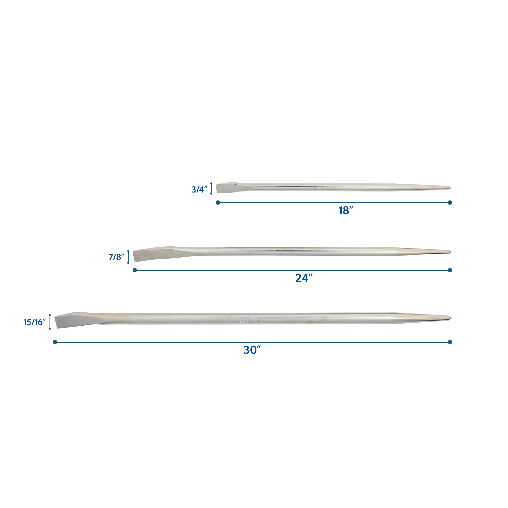 3 Piece Pinch Bar Set