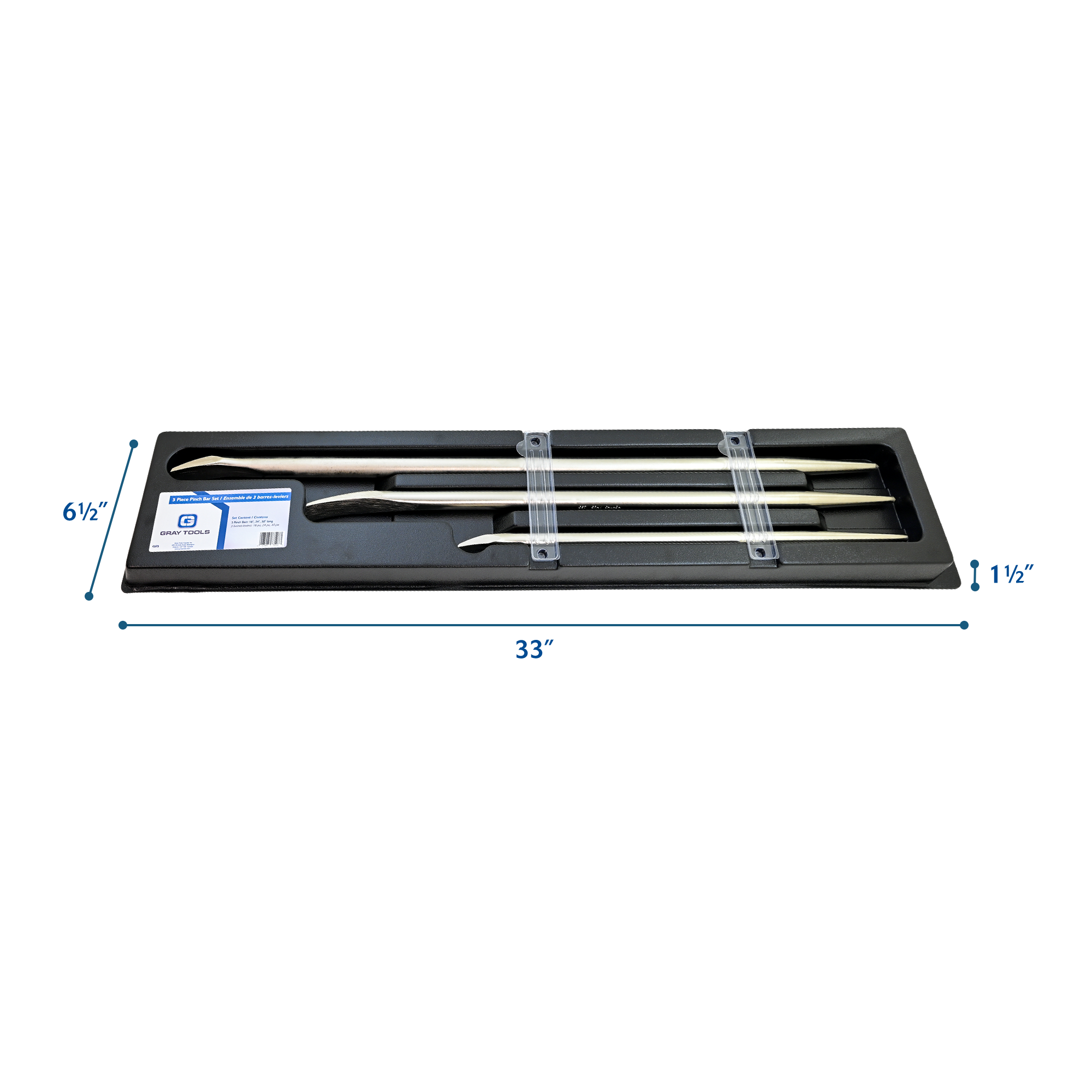 3 Piece Pinch Bar Set