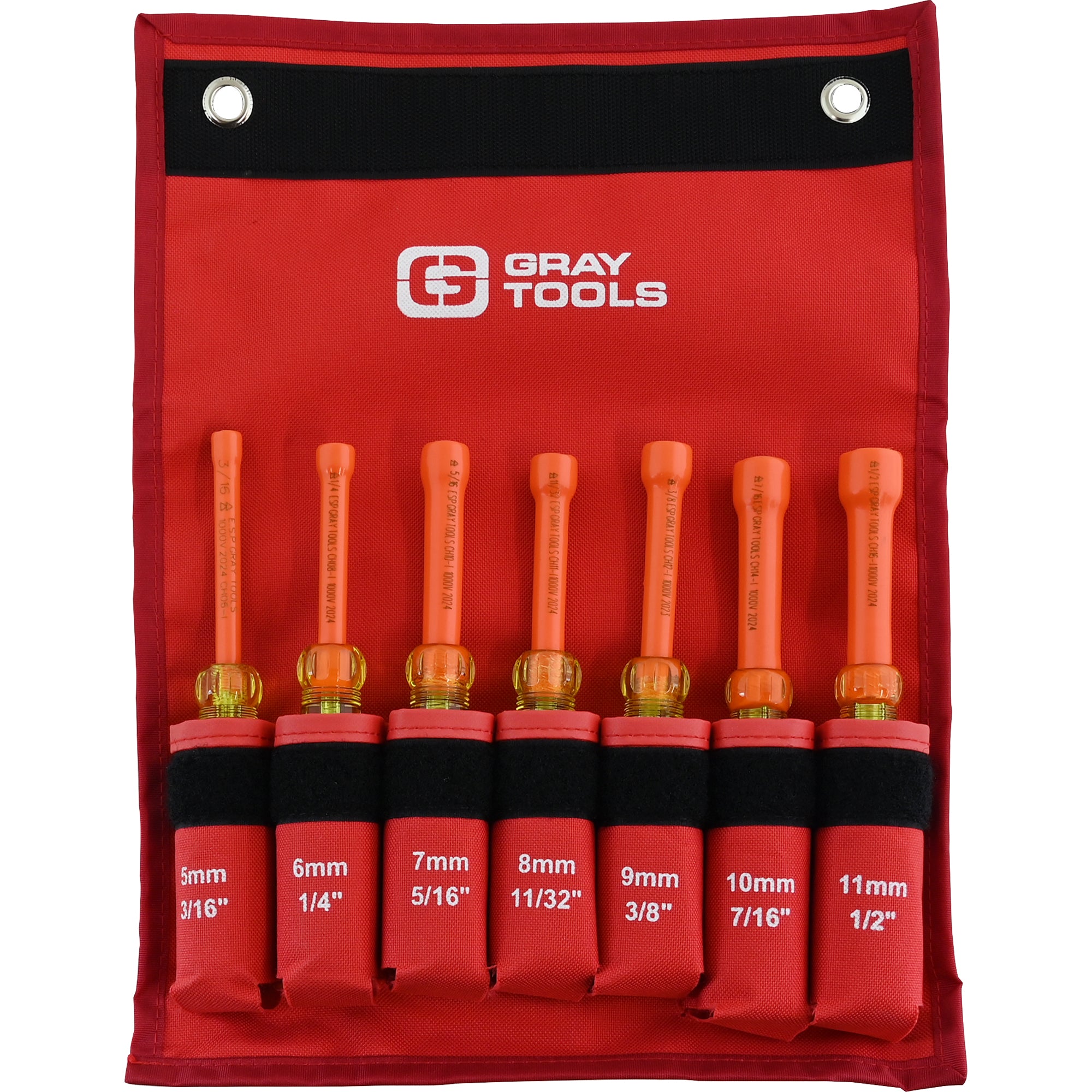 Insulated 7 Piece SAE Nut Driver Se