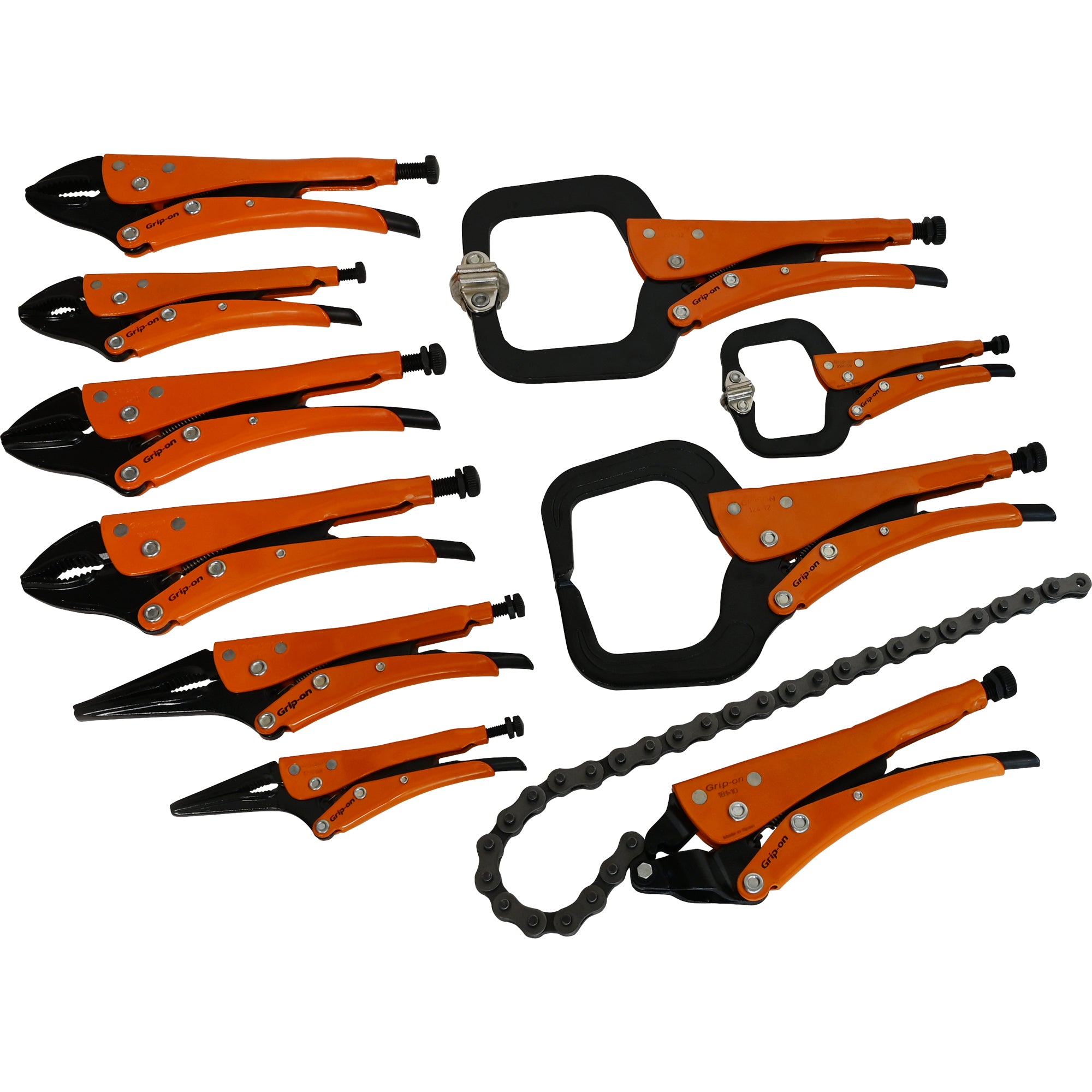 Grip-on® 10 Piece General Service Locking Pliers Set