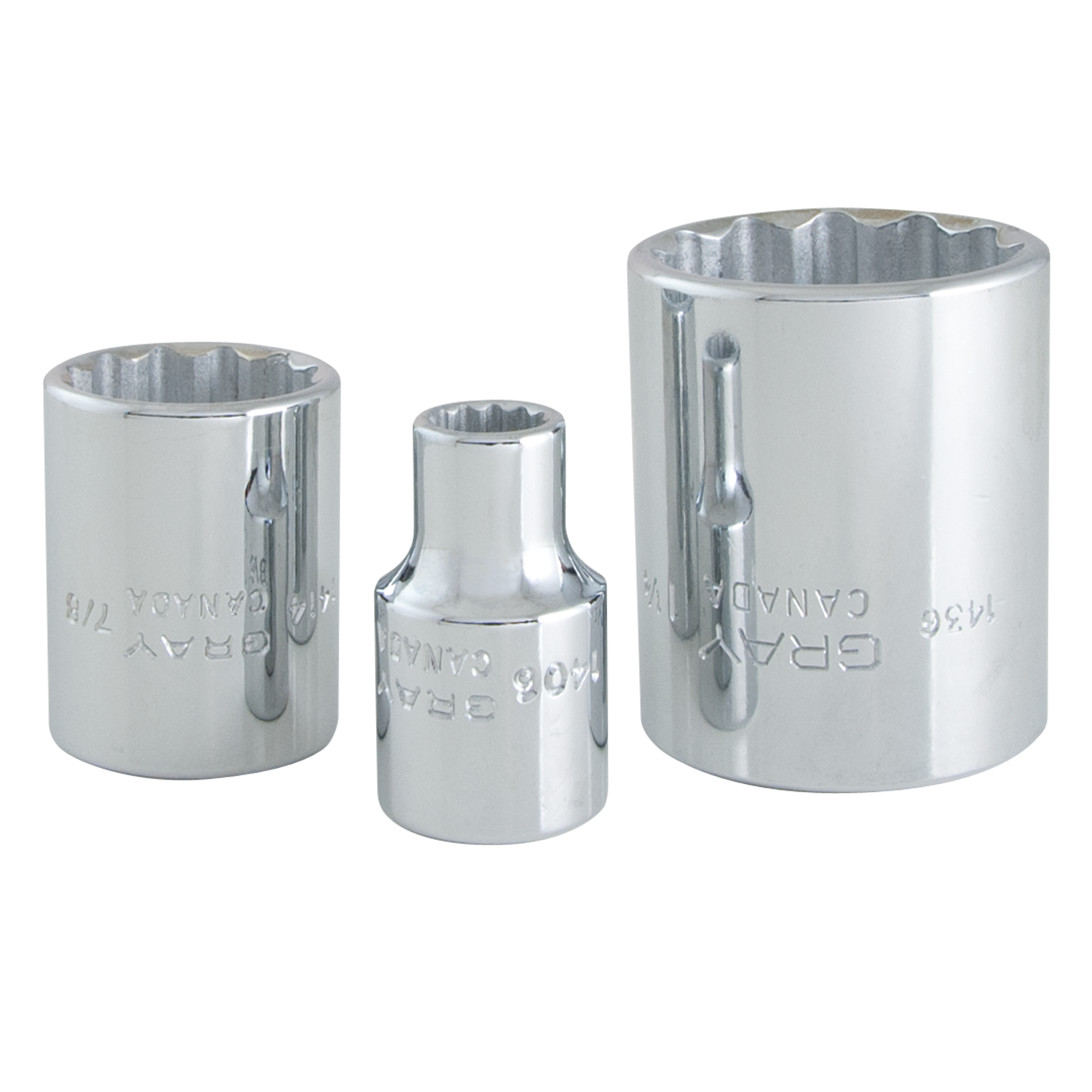 1/2" Dr. 15 Piece 12 Point Standard SAE Socket Set