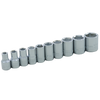 1/4" Dr. 10 Piece 6 Point Standard SAE Socket Set