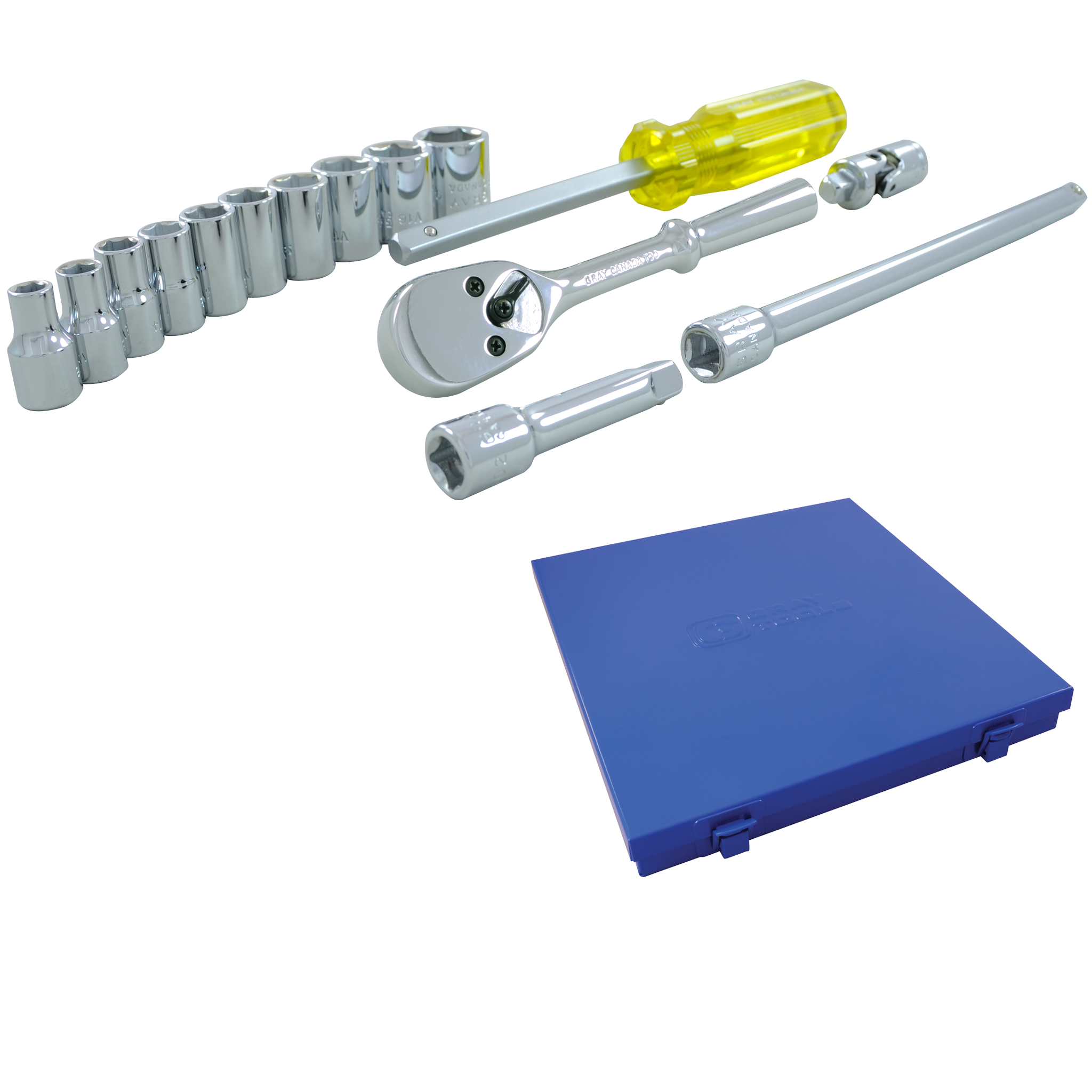 1/4" Dr. 15 Piece 6 Point Standard SAE Socket Set