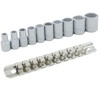 1/4" Dr. 10 Piece 12 Point Standard SAE Socket Set