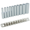 1/4" Dr. 10 Piece 12 Point Deep SAE Socket Set