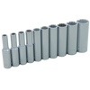 1/4" Dr. 10 Piece 12 Point Deep SAE Socket Set