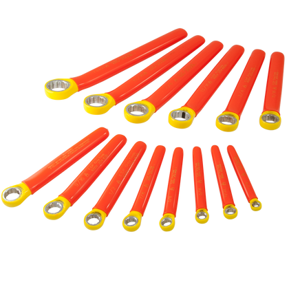 Insulated 14 Piece 12 Point SAE Box End Wrench Set