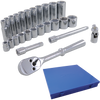 3/8" Dr. 26 Piece 6 Point SAE Socket & Attachment Set