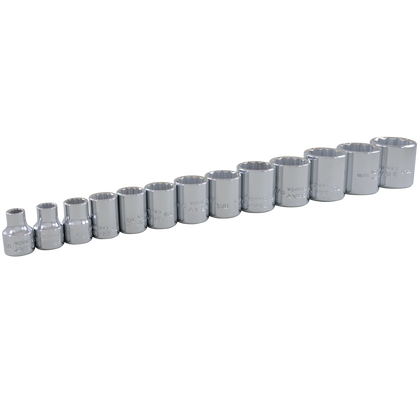 13 pieces 12 point standard SAE socket set
