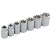 3/8" Dr. 7 Piece 8 Point Standard SAE Double Square Socket Set