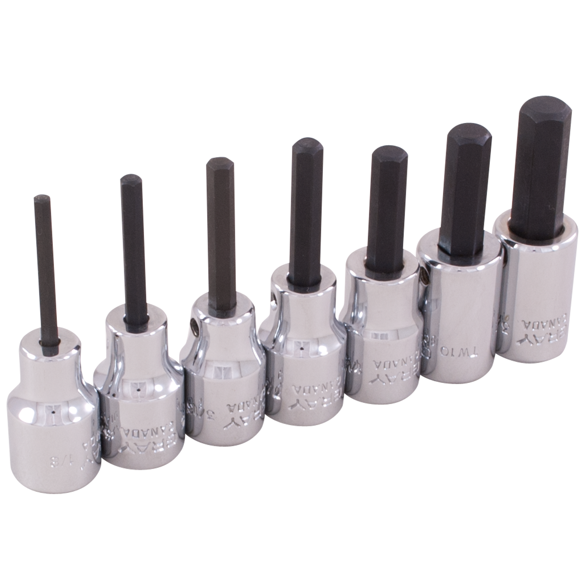 3/8" Dr. 7 Piece SAE Hex Head Socket Set