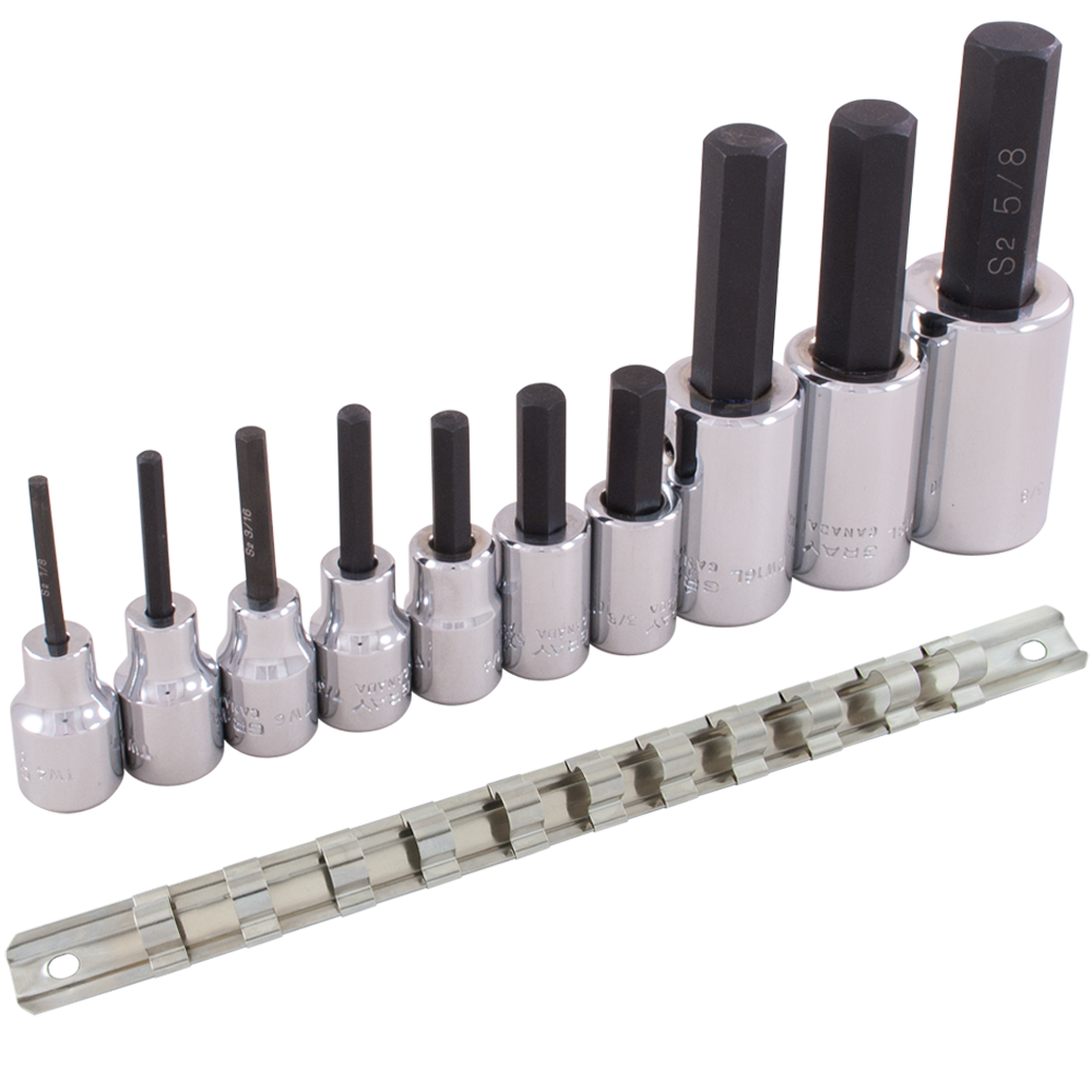 3/8" & 1/2" Drive 10 Piece SAE Hex Head Socket Set