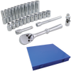 3/8" Dr. 26 Piece 12 Point Standard & Deep Metric Socket Set