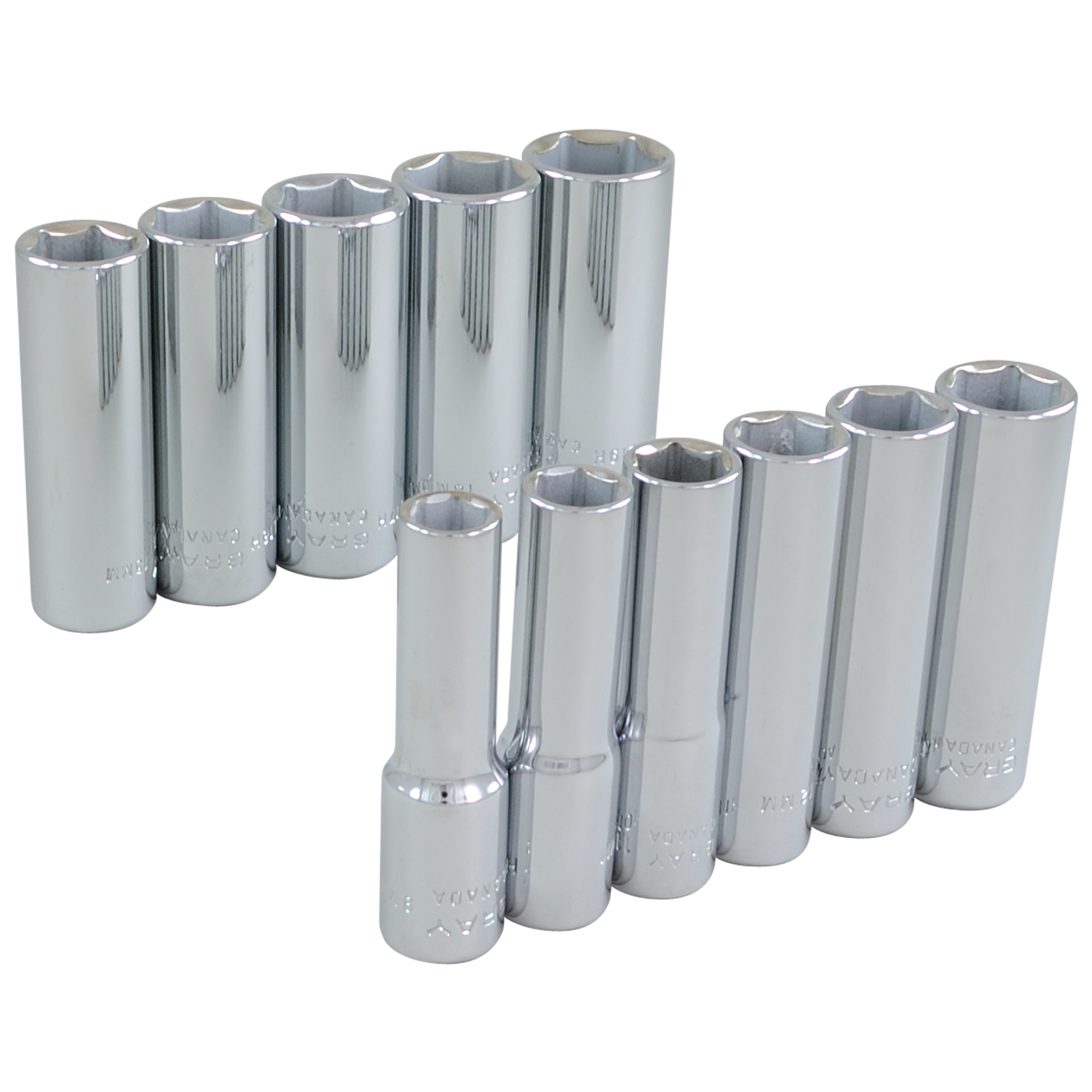 3/8" Dr. 11 Piece 6 Point Deep Metric Socket Set