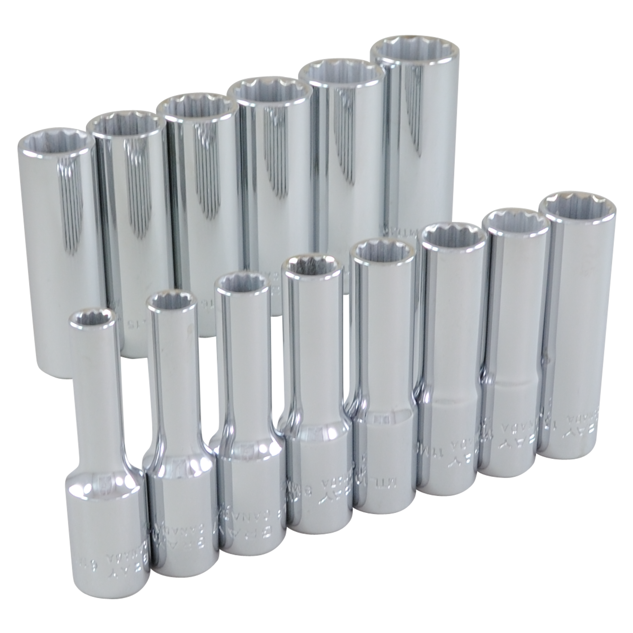 3/8" Dr. 14 Piece 12 Point Deep Metric Socket Set