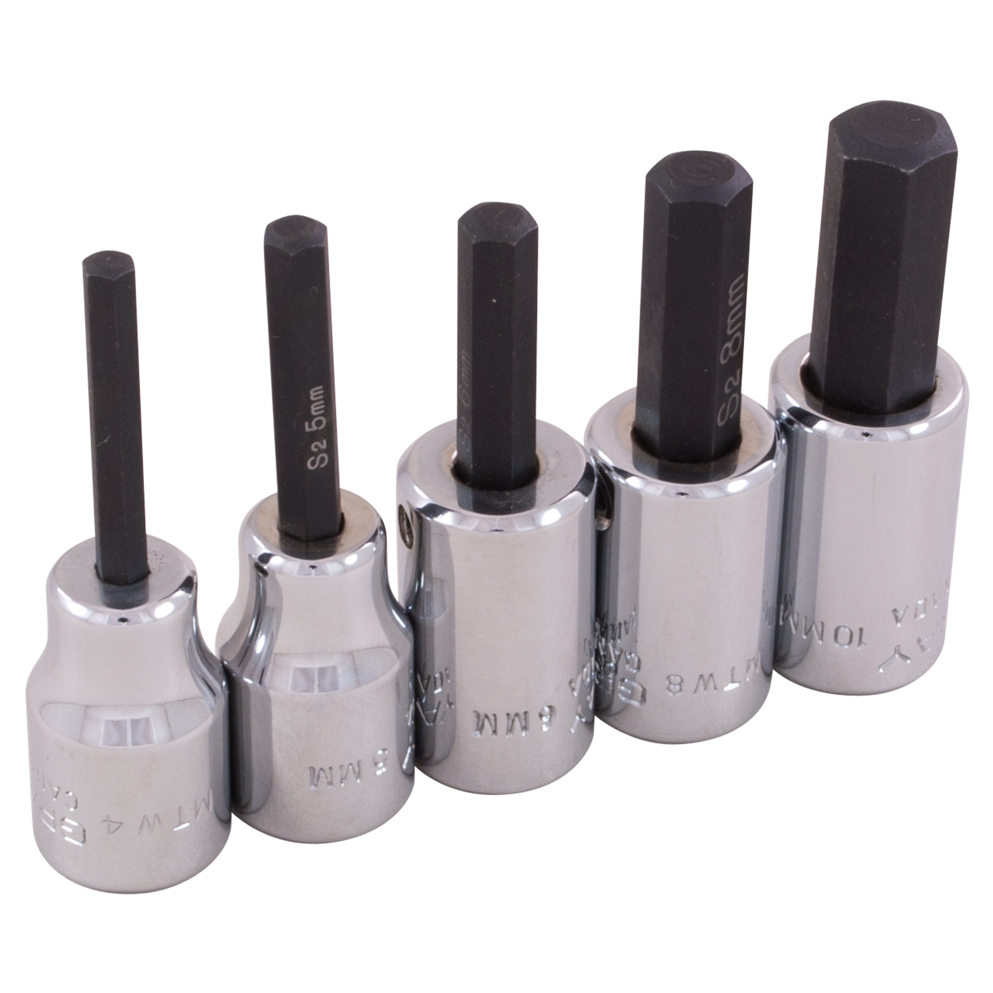 3/8" Dr. 5 Piece Standard Length Metric Hex Head Socket Set