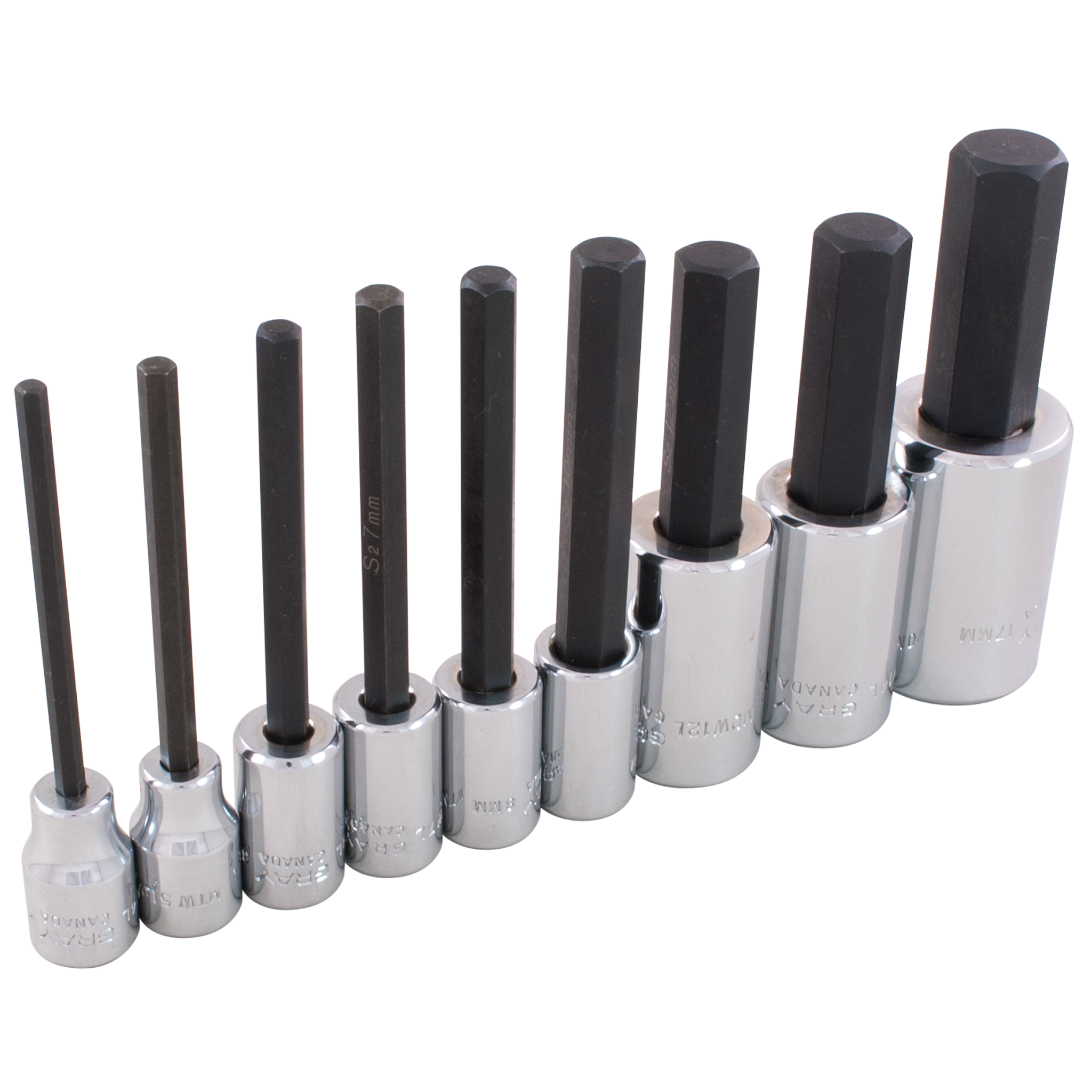 3/8" & 1/2" Drive 9 Piece Metric Hex Head Socket Set