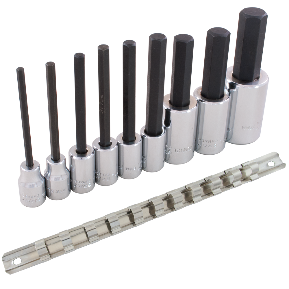 3/8" & 1/2" Drive 9 Piece Metric Hex Head Socket Set