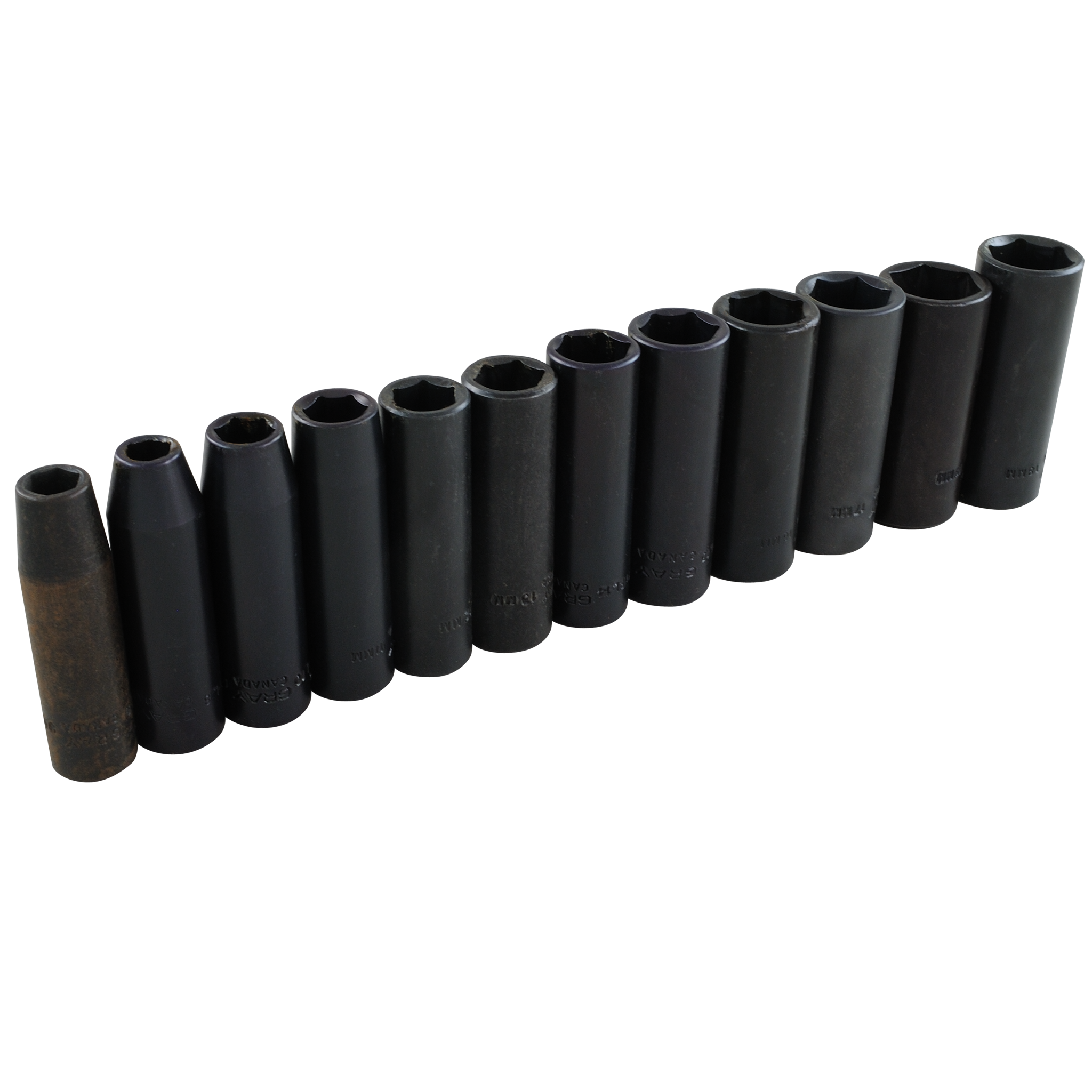 3/8" Dr. 12 Piece 6 Point Deep Metric Impact Socket Set