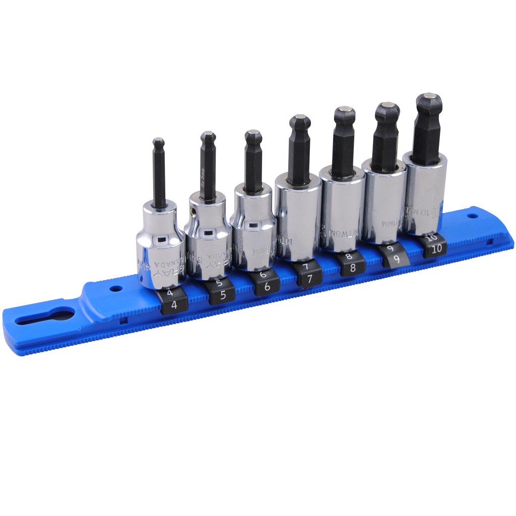 7 Piece 3/8" Drive Metric Ball Nose Hex Socket Set