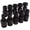 1/2" Dr. 10 Piece 6 Point Standard SAE Impact Universal Joint Socket Set