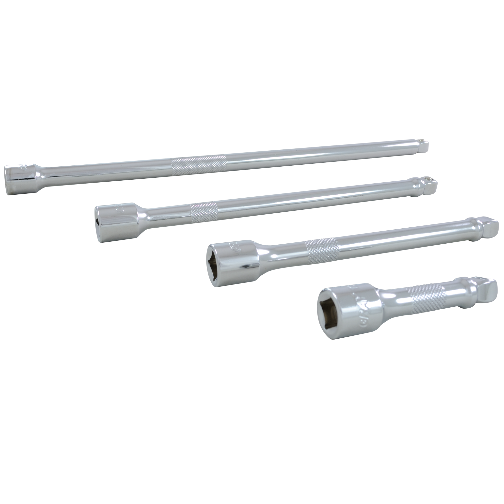 3/8" Dr. 4 Piece Chrome Wobble Extension Set