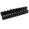 1/2" Dr. 23 Piece 6 Point Standard Metric Impact Socket Set