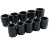 3/4" Dr. 10 Piece 6 Point Standard SAE Impact Socket Set