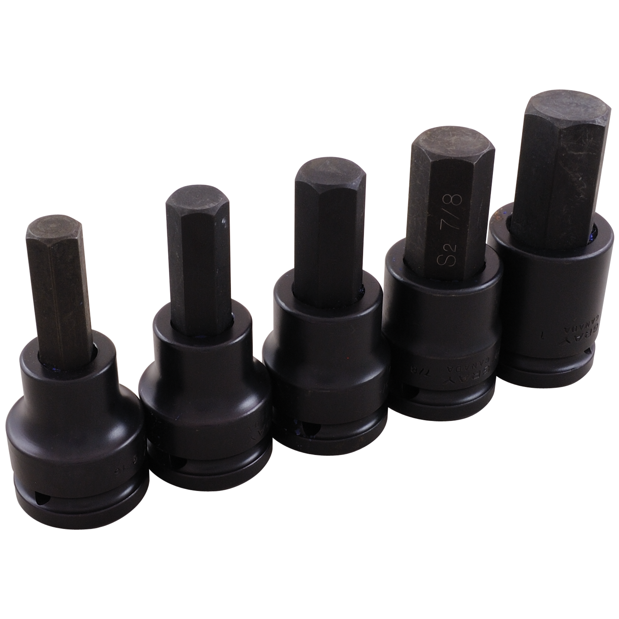 3/4" Dr. 5 Piece SAE Impact Hex Head Socket Set