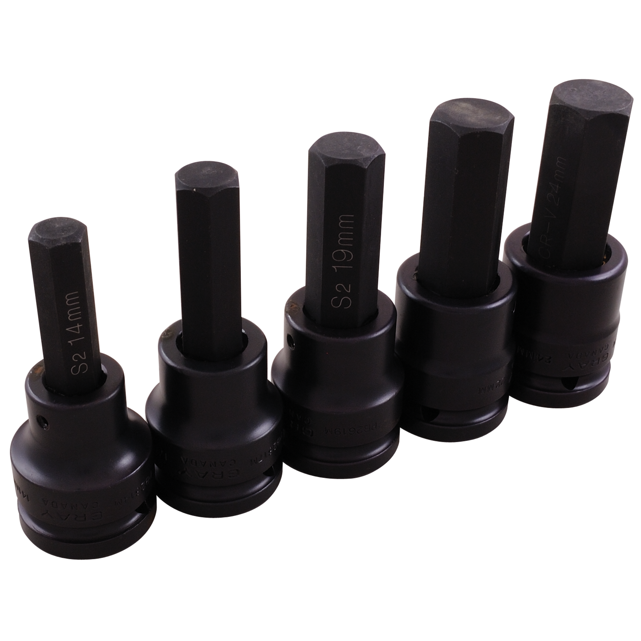 3/4" Dr. 5 Piece Metric Impact Hex Head Socket Set