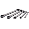 5 Piece 6 & 12 Point SAE Flat Ratcheting Box End Wrench Set