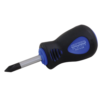 Phillips stubby comfort grip heavy duty screwdrivers
