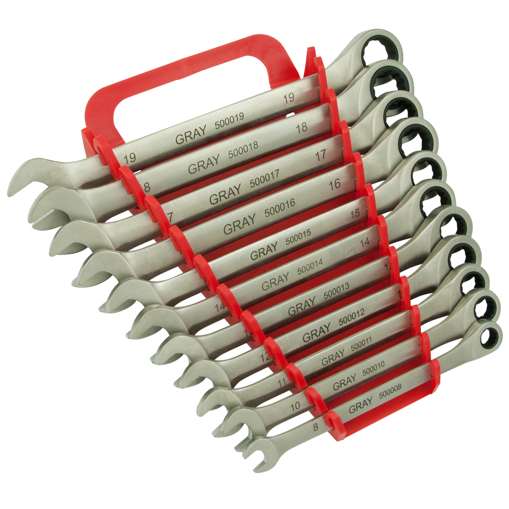 11 Piece Multi-Gear Combination Fixed Head Ratcheting Wrench Set