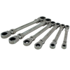 6 Piece Metric Double Box End Flex Head Multi-Gear Ratcheting Wrench Set