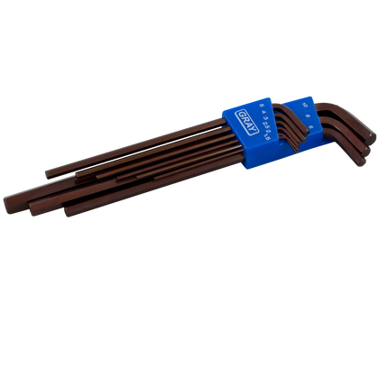 9 piece extra long arm hex key wrench set