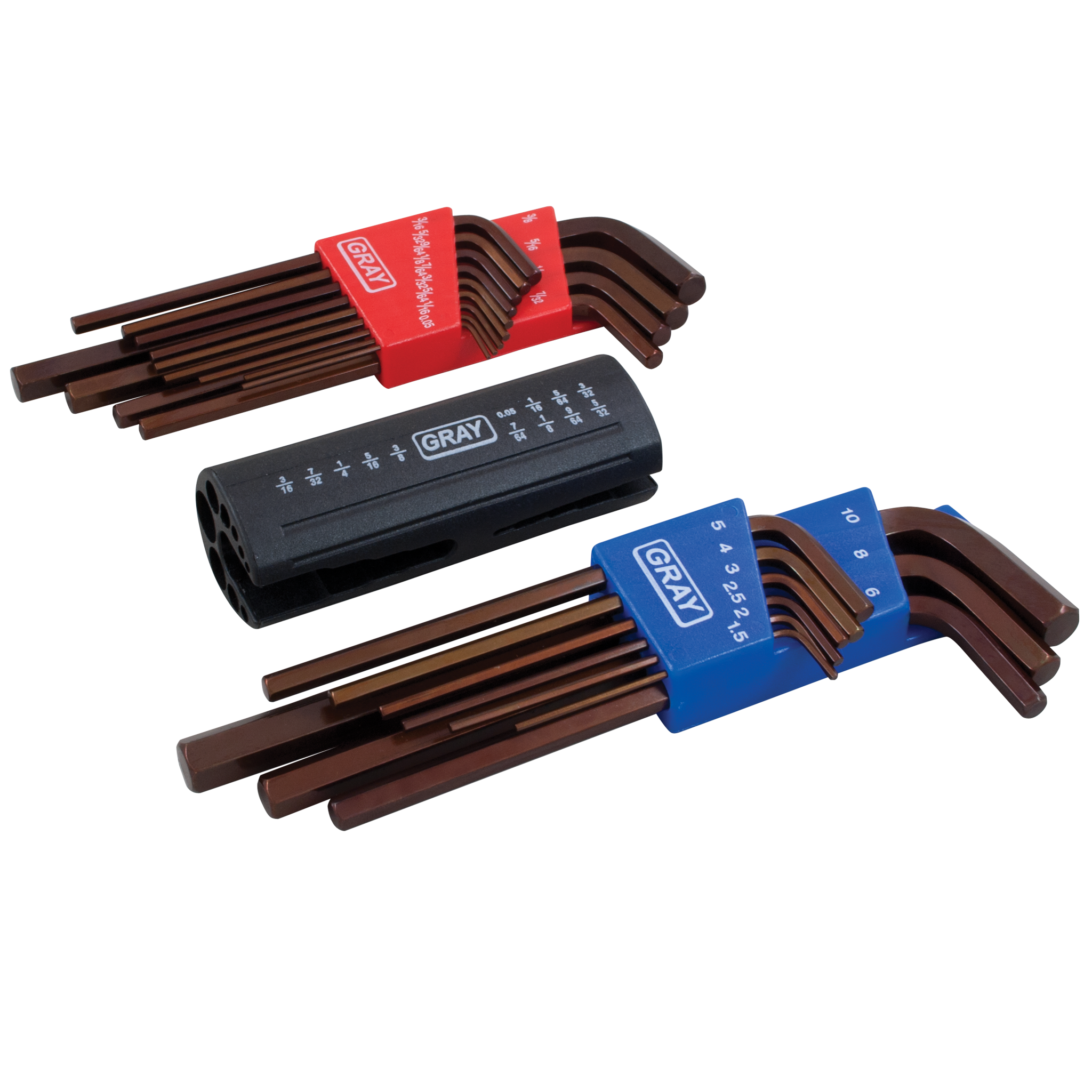 22 Piece SAE & Metric Combination Long Arm S2 Hex Key Set