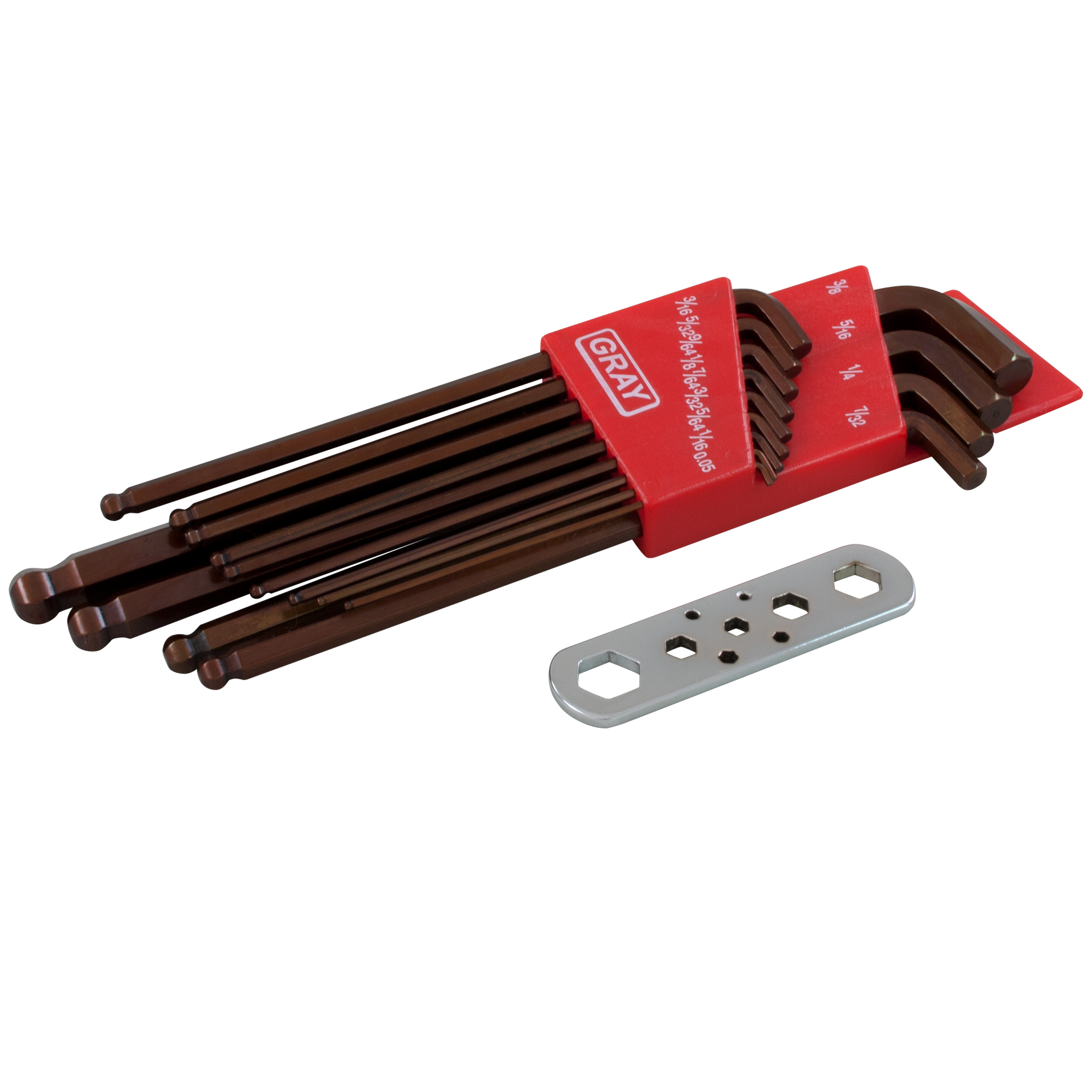 13 Piece SAE Stubby Long Arm Ball Hex Key Set
