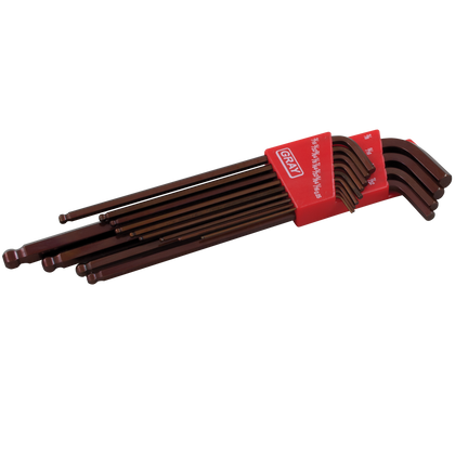13 piece SAE extra long arm ball S2 hex key set