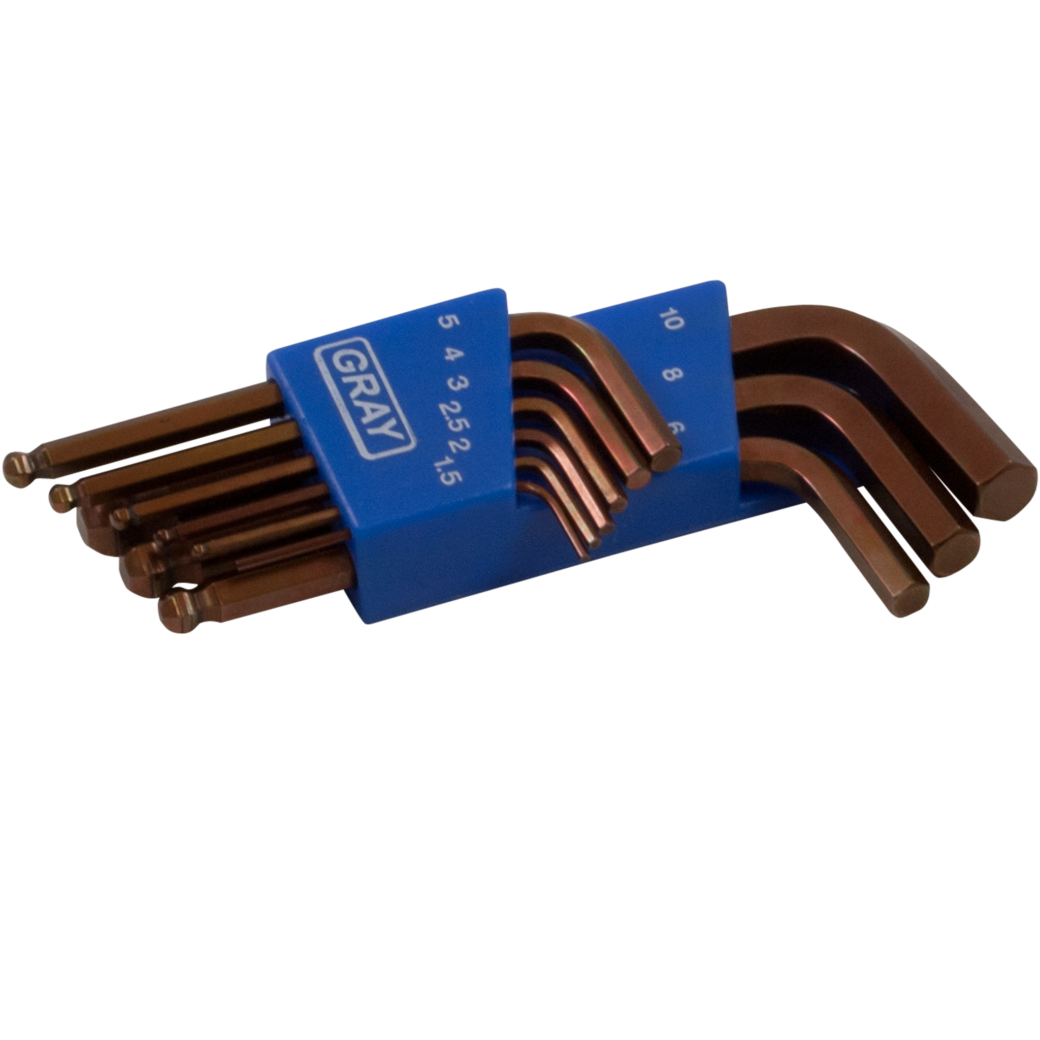 9 Piece Metric Hex key Ball End Short