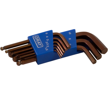 9 pieces metric hex key ball end short