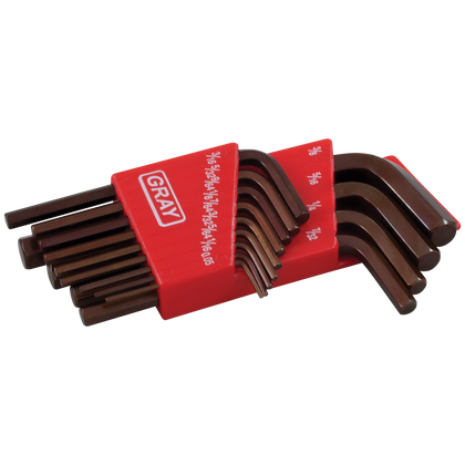 13 piece SAE short arm S2 hex key set