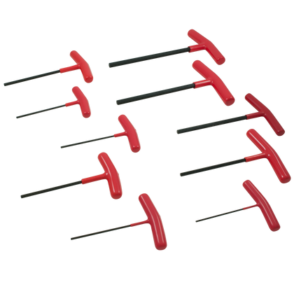 10 piece SAE t handle hex key set