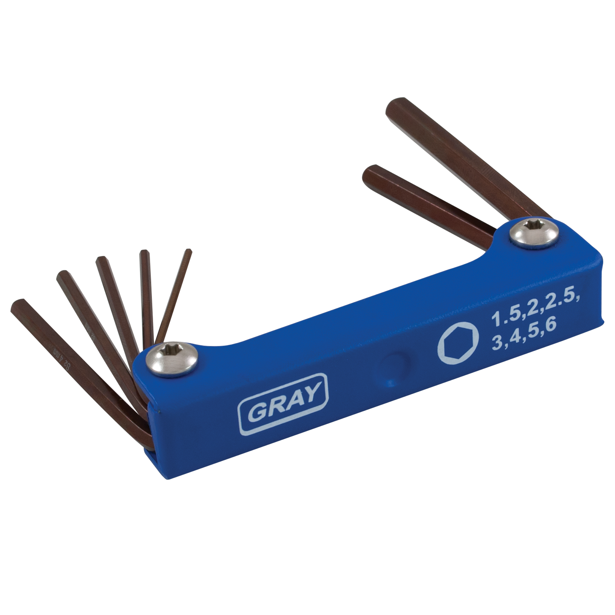 7 Piece Metric Short Folding S2 Hex Key Set