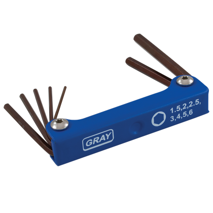 7 piece metric short folding S2 hex key set