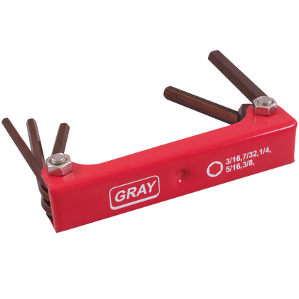 5 piece SAE folding hex key set