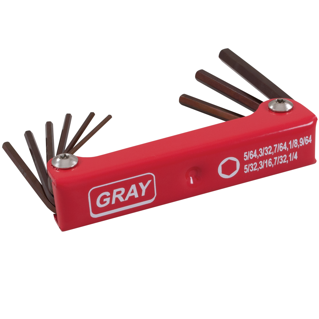 9 Piece SAE Folding Hex Key Set