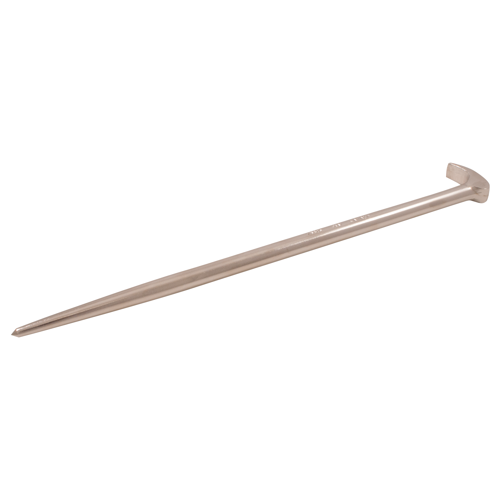 Rolling Head Pry Bars, Round Shank with Polished Point, Nickel Plate Finish